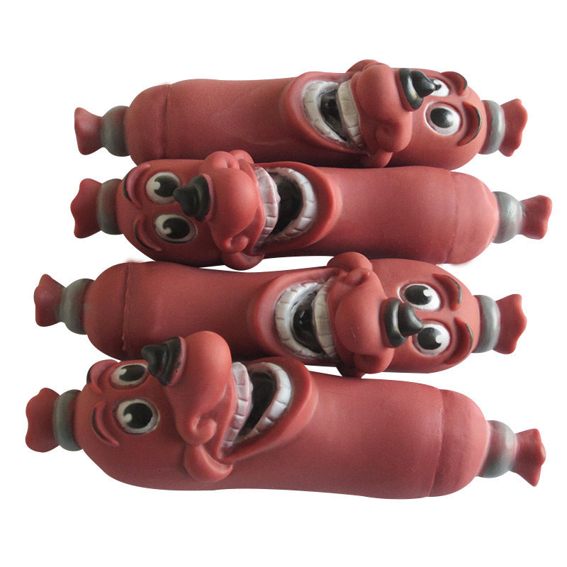 Creative Cartoon Vocal Sausage Pet Toy