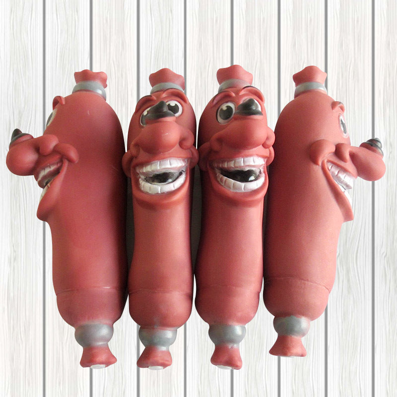 Creative Cartoon Vocal Sausage Pet Toy