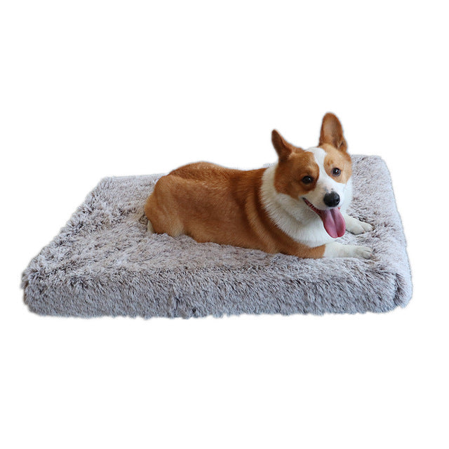 Plush and Cozy Square Pet Bed Wave Memory Foam Deep Sleep Dog Sofa Bed